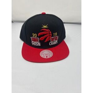Mitchell & Ness Toronto Raptors 2019 NBA Champions Snapback Hat Black Red New